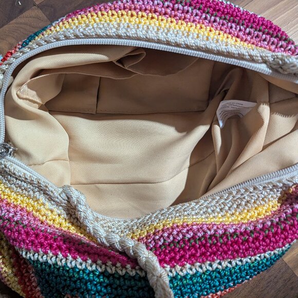 The Sak rainbow colored crochet boho Sak bag - Picture 2 of 15